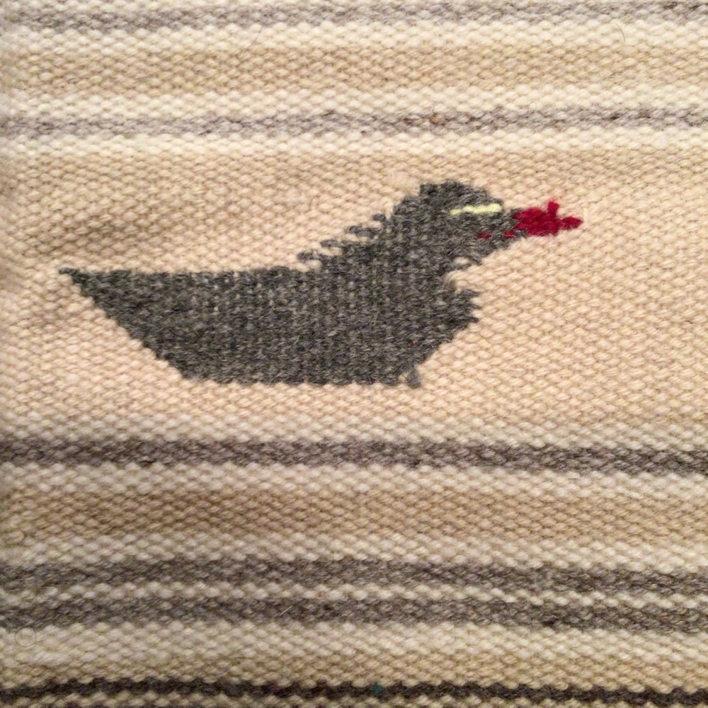 Ortega’s handwoven wool fringed duck textile - Picture 7 of 10